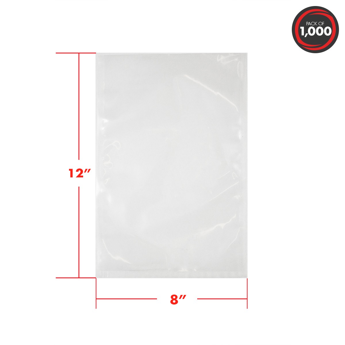 Choice 6 x 8 Chamber Vacuum Packaging Pouches / Bags 3 Mil - 1000/Case
