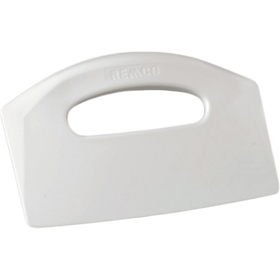 16-inch White Rubber Scraper with Plastic Handle – Omcan